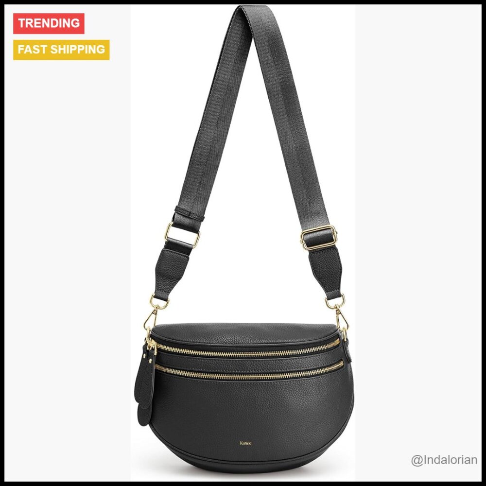 Leather Crossbody Sling Bag Rfid Blocking Adjustable Strap Spacious Travel